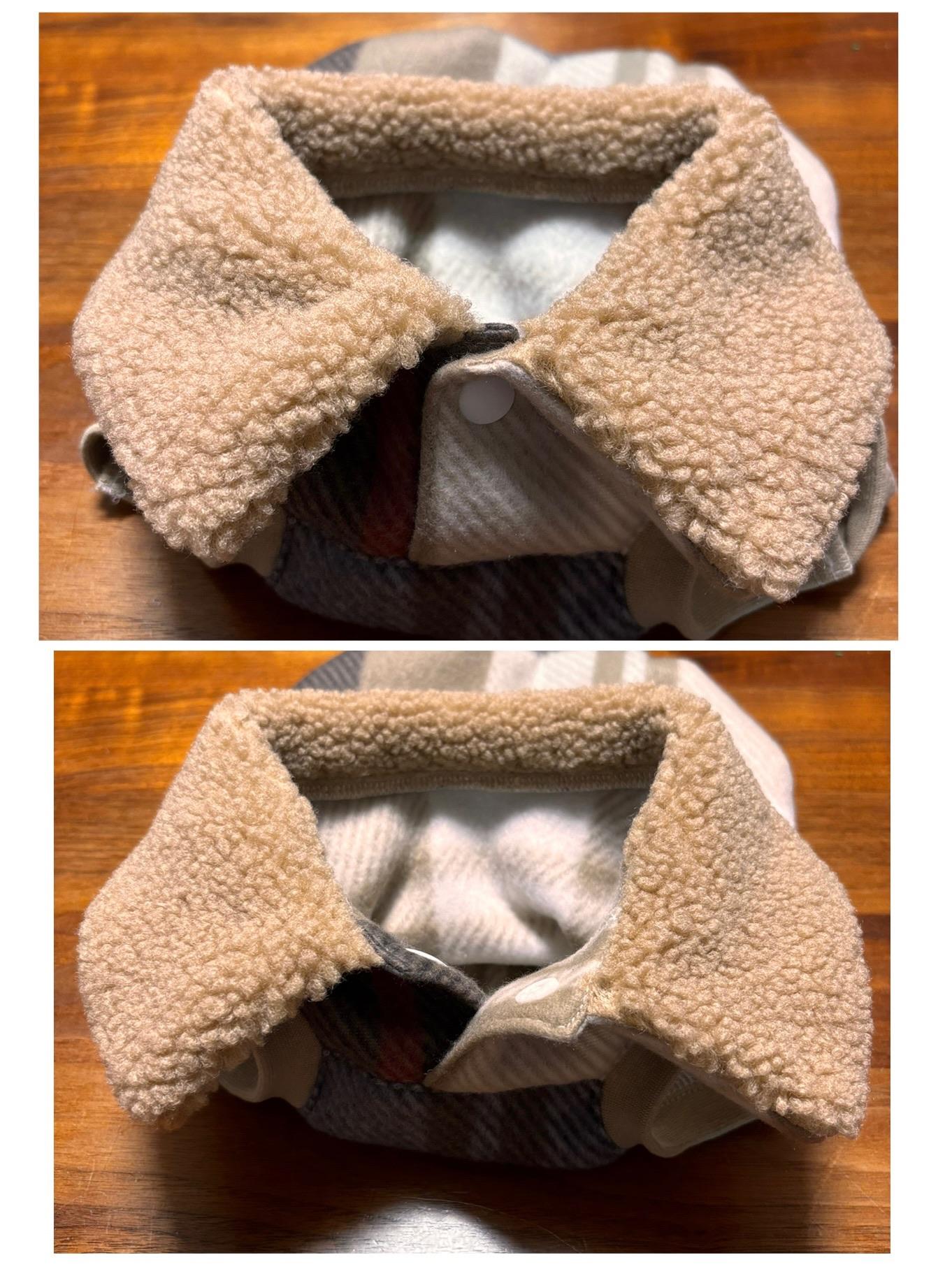 犬服　アルパカmuff　⭐︎ノバチェック⭐︎　◎フレブルSサイズ◎ ハンドメイド | 6枚目