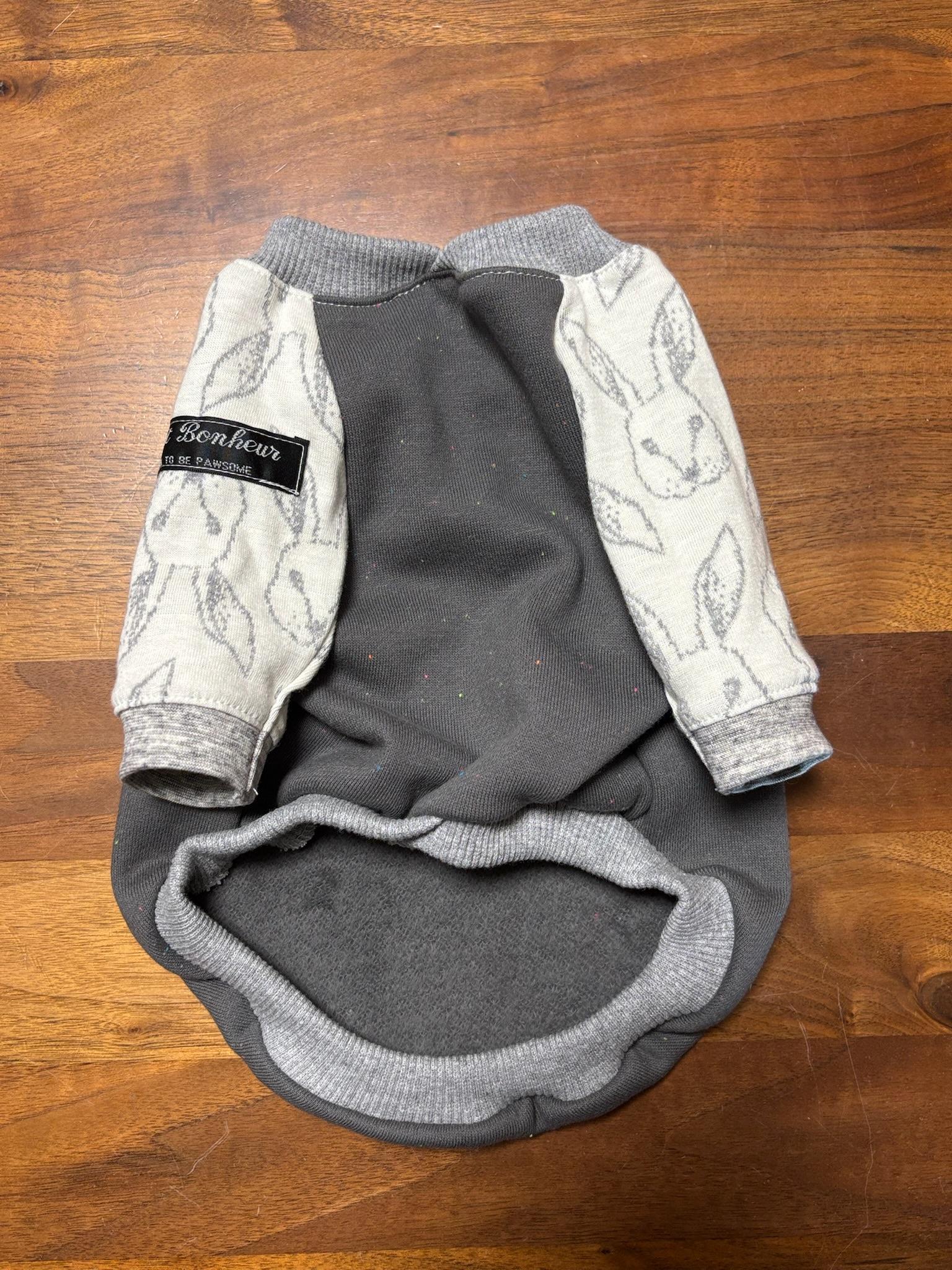 犬服　maffonラグランスリーブ　⭐︎カラーネップ×うさぎ⭐︎　　◎フレブルSサイズ◎ ハンドメイド | 4枚目